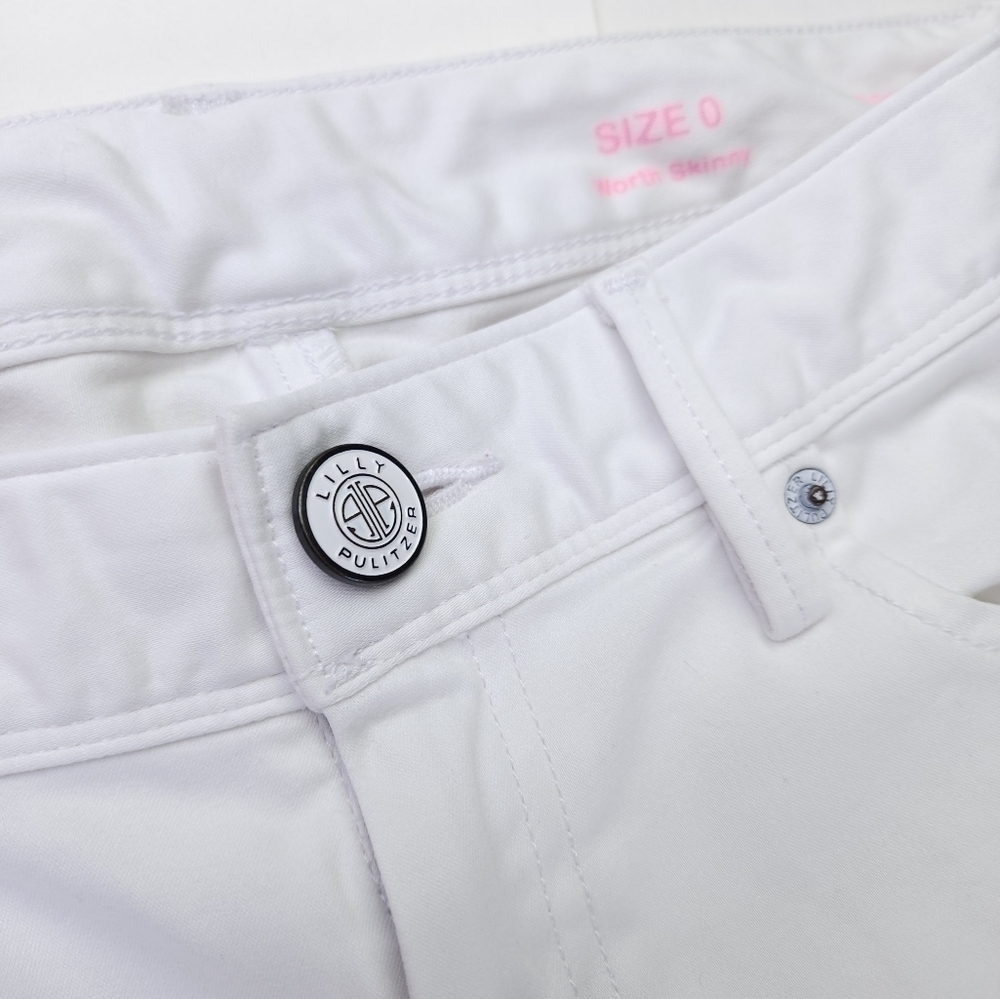 Lilly Pulitzer White Worth Skinny Jeans Sz 0 - Picture 11 of 15